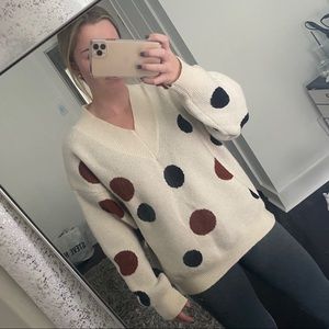 NWT - polka dot cream sweater, so soft, not itchy!